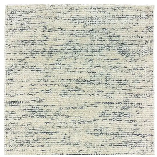 8' Ivory And Stone Hand Tufted Runner Rug Photo 4