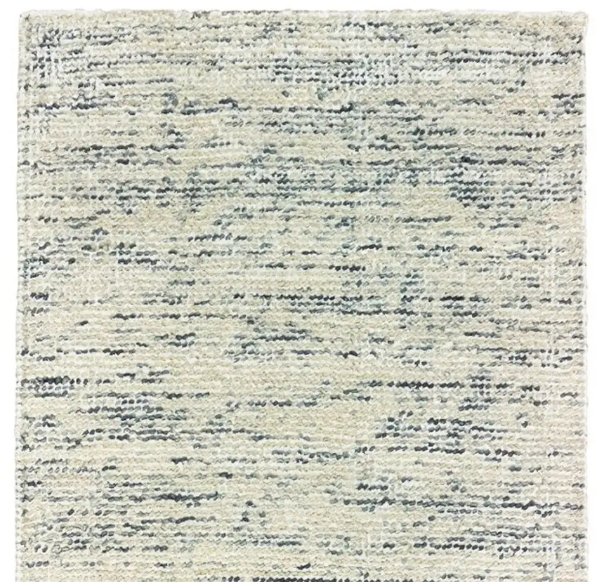 8' Ivory And Stone Hand Tufted Runner Rug Photo 4
