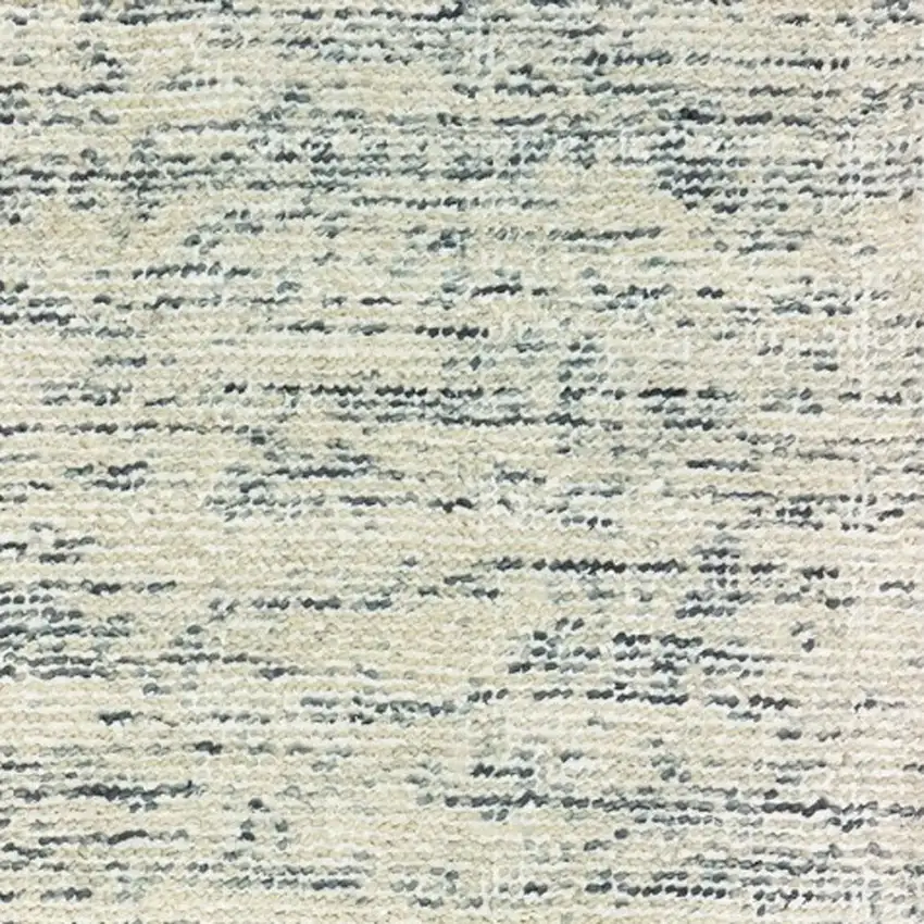 8' Ivory And Stone Hand Tufted Runner Rug Photo 7