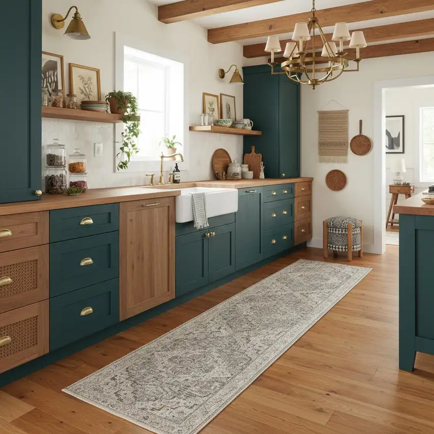 8' Ivory Black And Taupe Floral Medallion Distressed Runner Rug With Fringe Photo 1