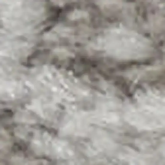 8' Ivory Black and Gray Abstract Non Skid Runner Rug Photo 4