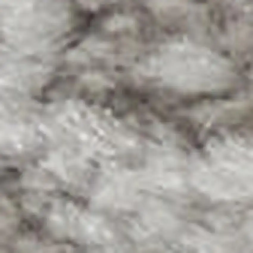 8' Ivory Black and Gray Abstract Non Skid Runner Rug Photo 4