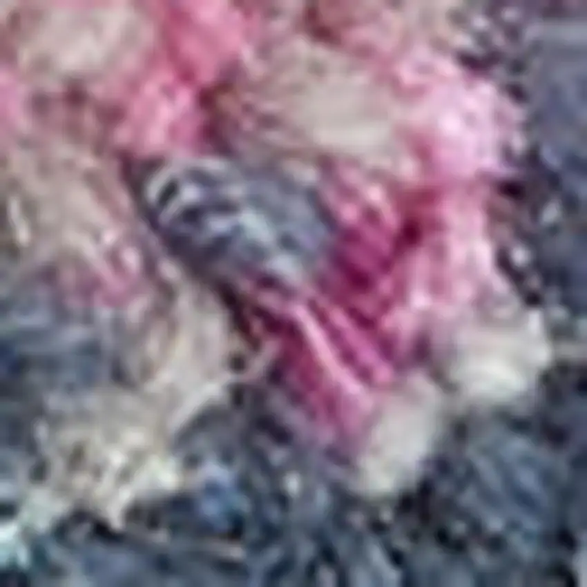 20' Ivory Blue And Yellow Abstract Runner Rug Photo 2