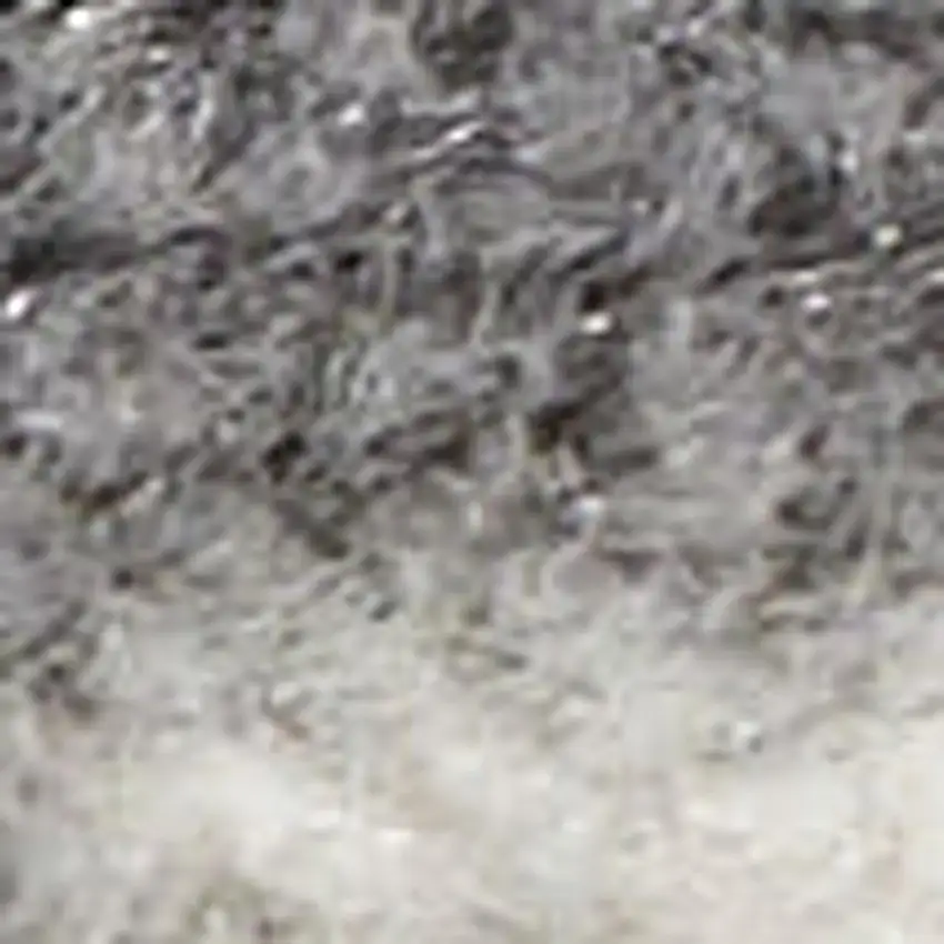 8' Ivory Blue and Gray Geometric Non Skid Runner Rug Photo 4