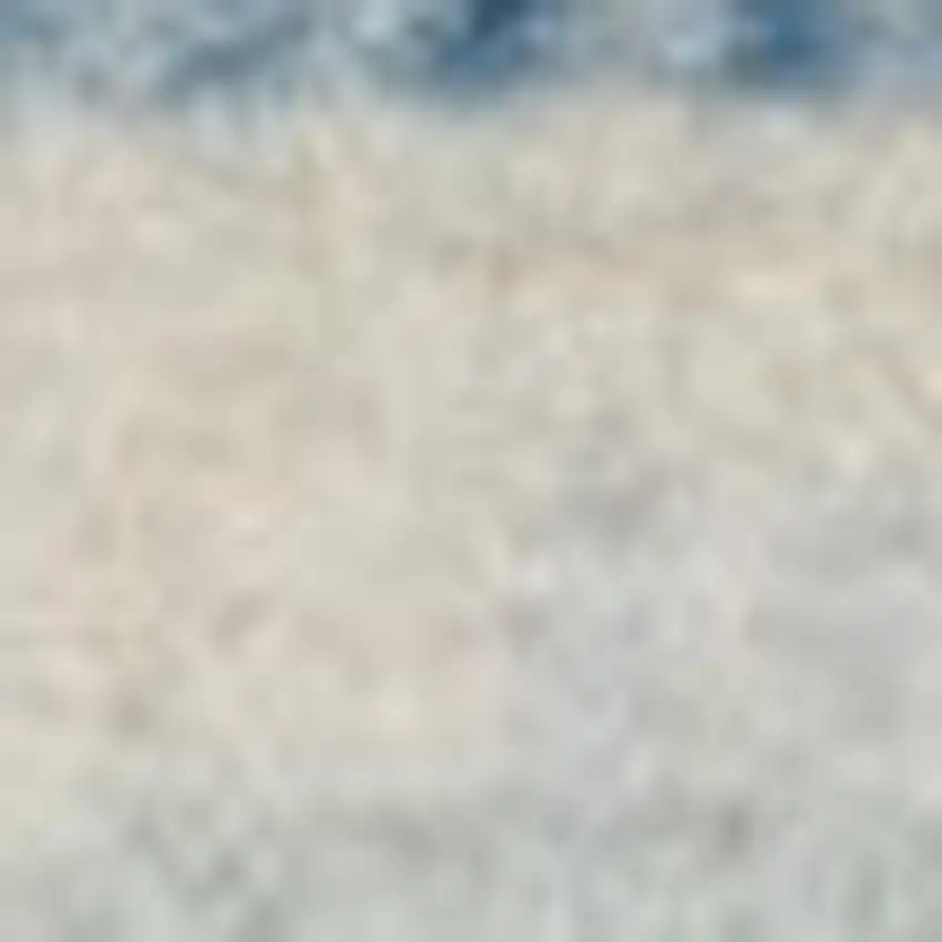 7' Ivory Blue and Gray Striped Runner Rug Photo 3