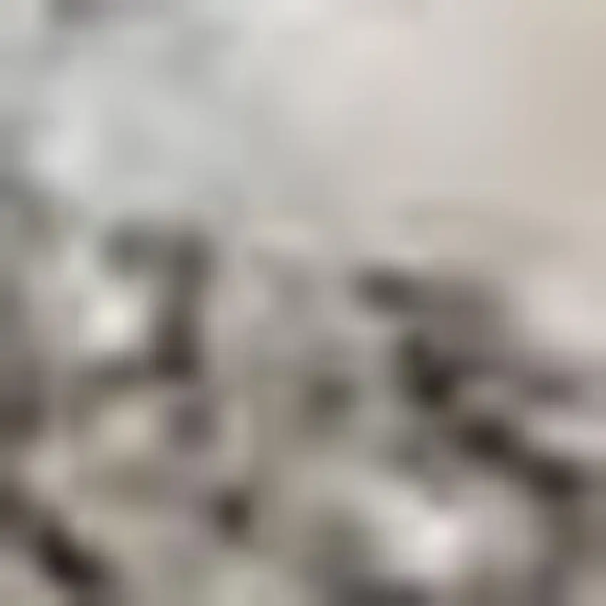 10' Ivory Brown And Gray Geometric Distressed Runner Rug With Fringe Photo 2