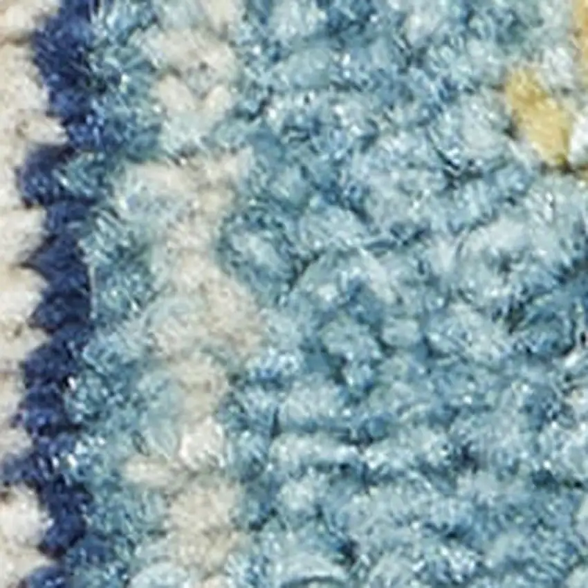 10' Ivory Floral Power Loom Runner Rug Photo 1