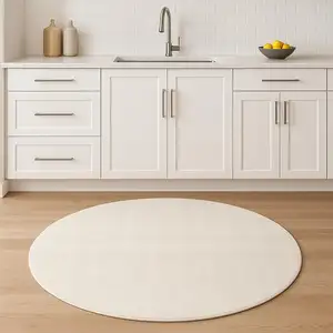 Photo of 4' Ivory Geometric Round Rug