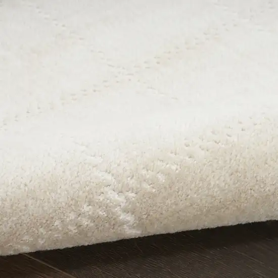 8' Ivory Geometric Round Rug Photo 8