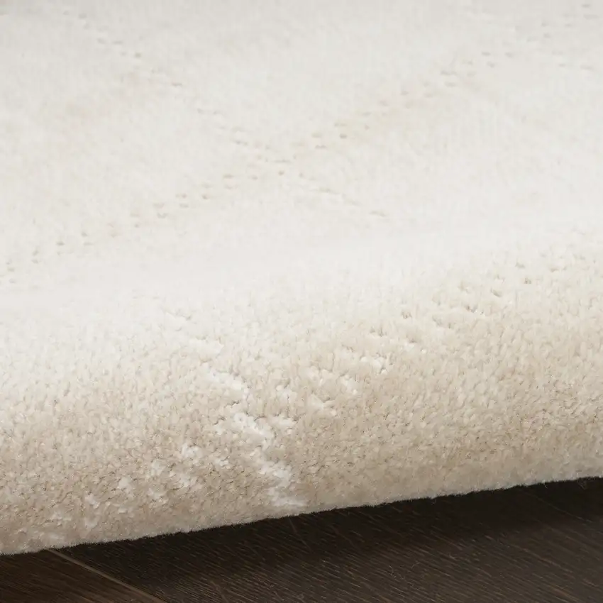 8' Ivory Geometric Runner Rug Photo 8