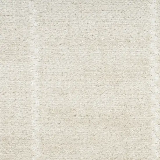 8' Ivory Geometric Runner Rug Photo 4