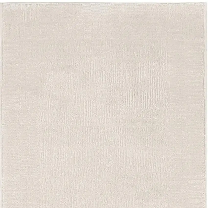 6' Ivory Geometric Runner Rug Photo 4