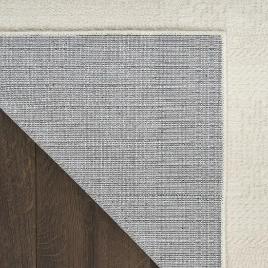 6' Ivory Geometric Runner Rug Photo 8
