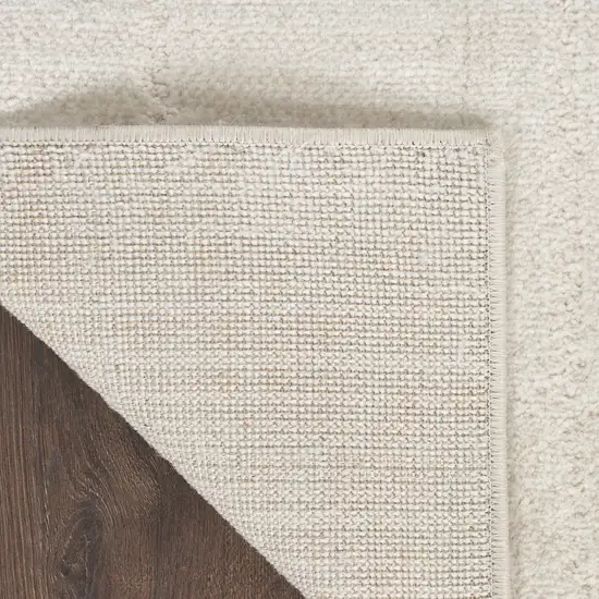 6' Ivory Geometric Runner Rug Photo 9