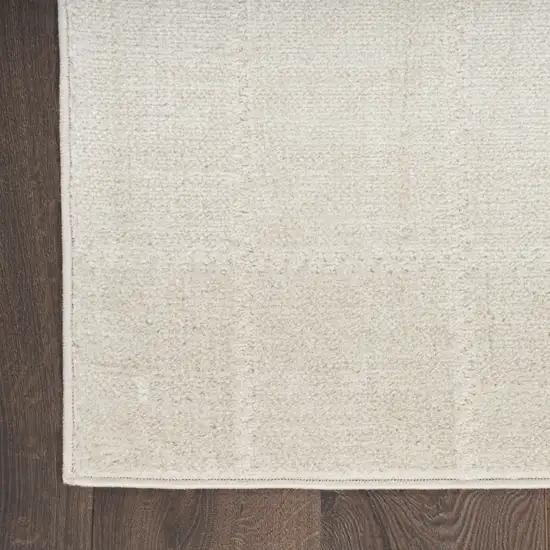 6' Ivory Geometric Runner Rug Photo 7