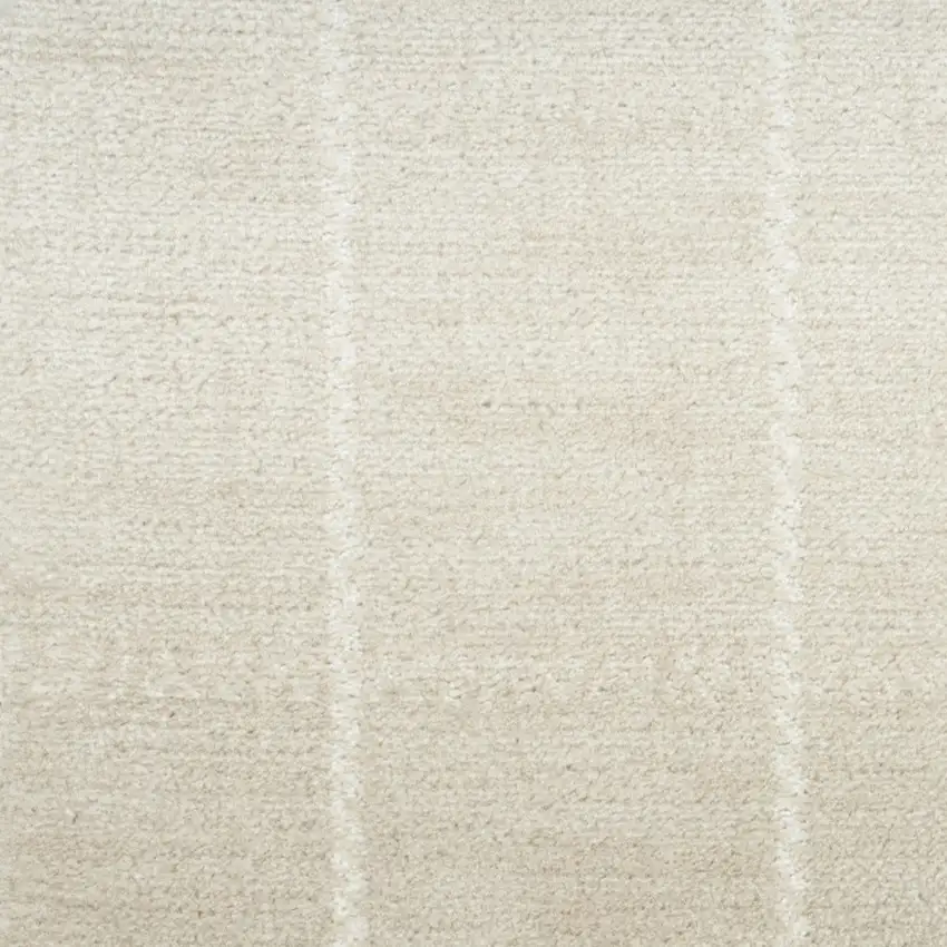 6' Ivory Geometric Runner Rug Photo 7
