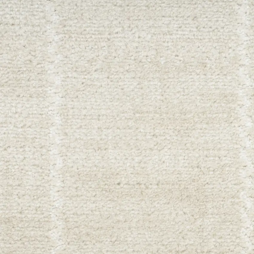 6' Ivory Geometric Runner Rug Photo 2