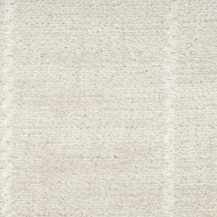 6' Ivory Geometric Runner Rug Photo 4
