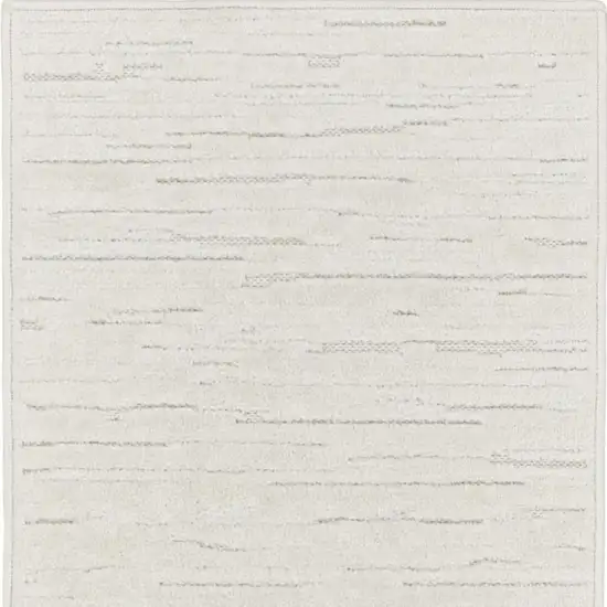 6' Ivory Geometric Runner Rug Photo 4