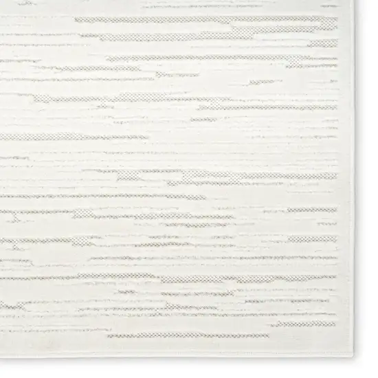 6' Ivory Geometric Runner Rug Photo 7