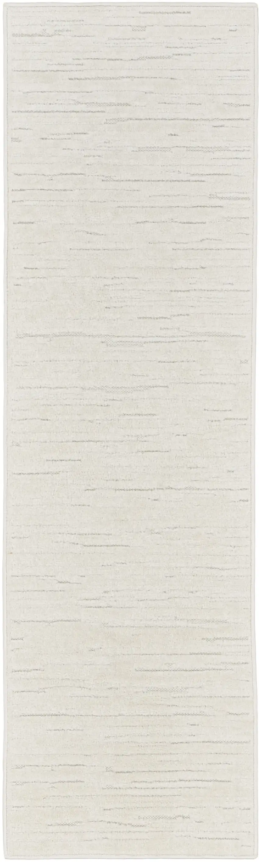 6' Ivory Geometric Runner Rug Photo 1