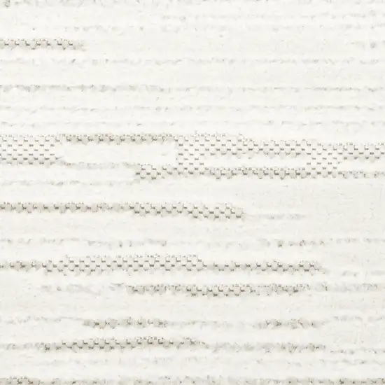 6' Ivory Geometric Runner Rug Photo 9