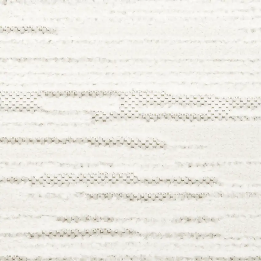 6' Ivory Geometric Runner Rug Photo 9