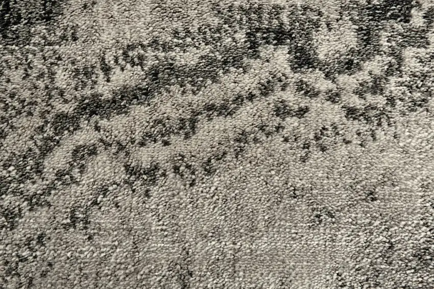 8' Ivory Gray And Tan Abstract Runner Rug Photo 7