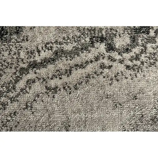 8' Ivory Gray And Tan Abstract Runner Rug Photo 7