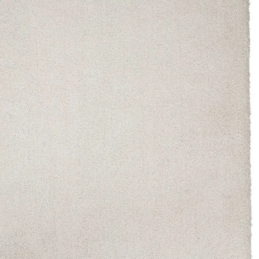 8' Ivory Indoor Shag Runner Rug Photo 4