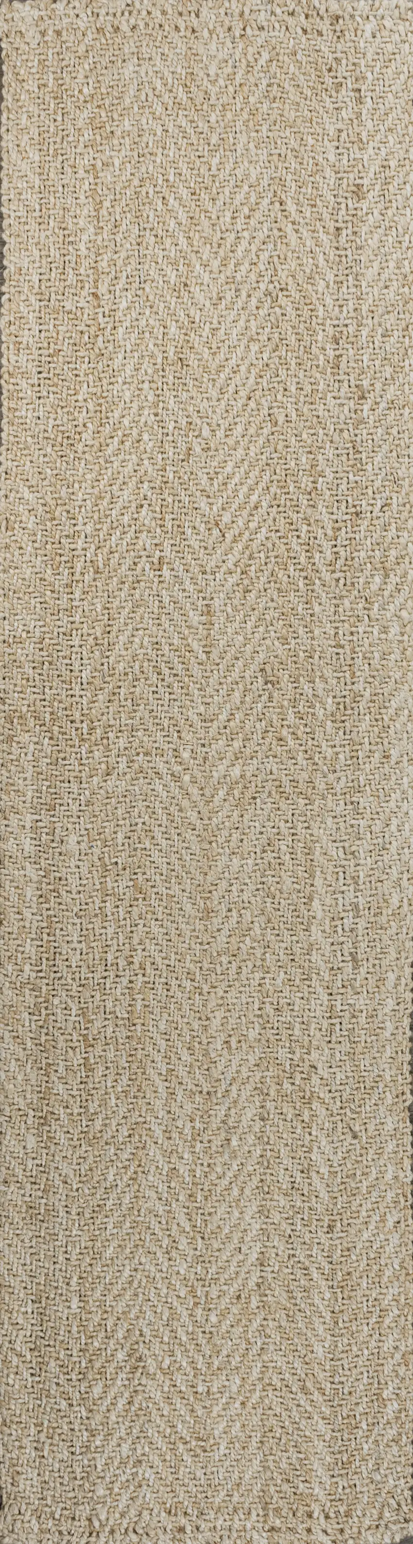 8' Ivory Jute Handmade Runner Rug Photo 4