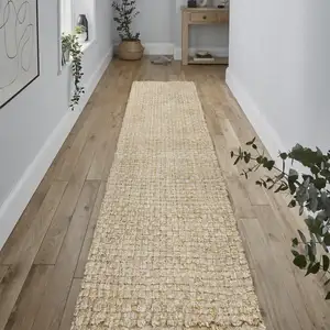 Photo of 8' Ivory Jute Handmade Runner Rug