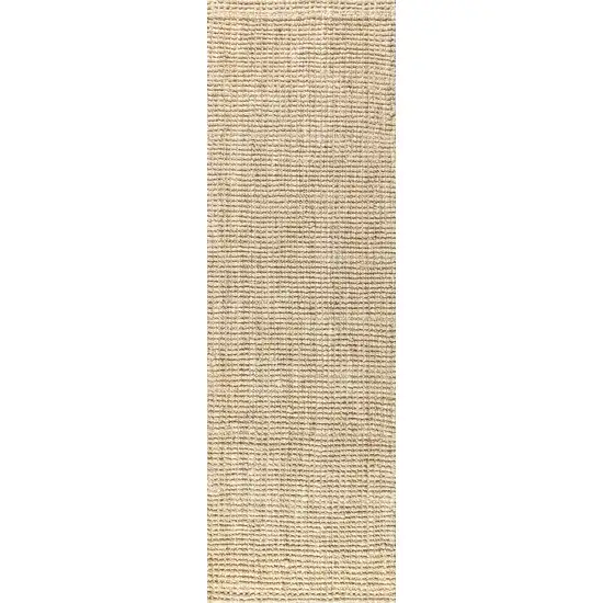 10' Ivory Jute Handmade Runner Rug Photo 1