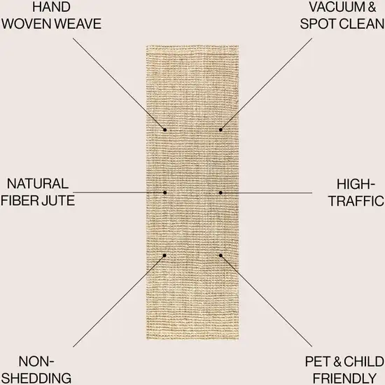 12' Ivory Jute Handmade Runner Rug Photo 6