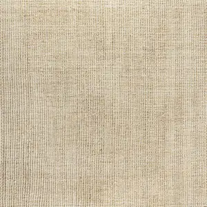 Photo of 6' Ivory Jute Handmade Square Rug