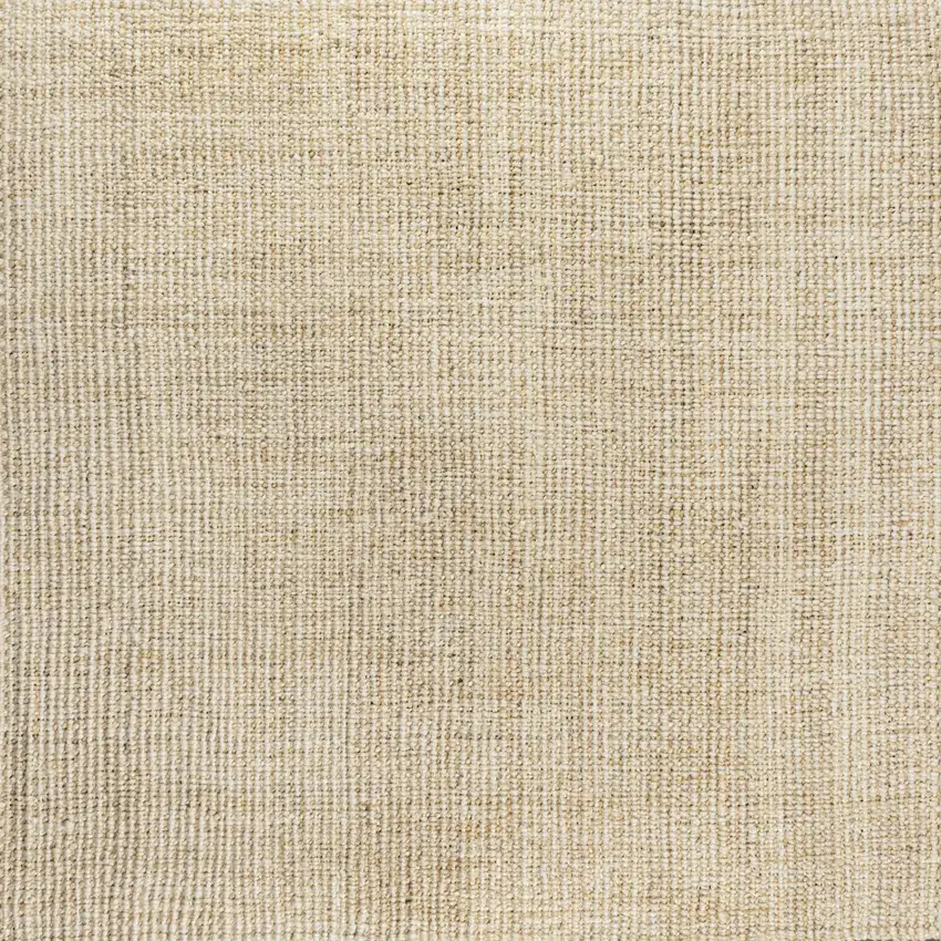 6' Ivory Jute Handmade Square Rug Photo 1