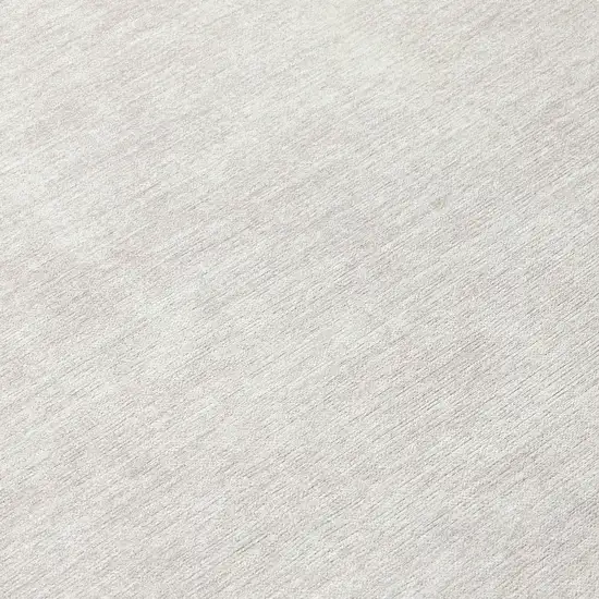 8' Ivory Round Washable Indoor Outdoor Area Rug Photo 9