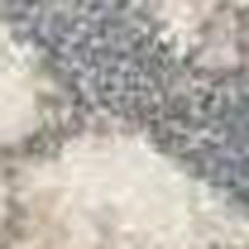 8' Ivory Tan and Gray Floral Distressed Non Skid Runner Rug Photo 3