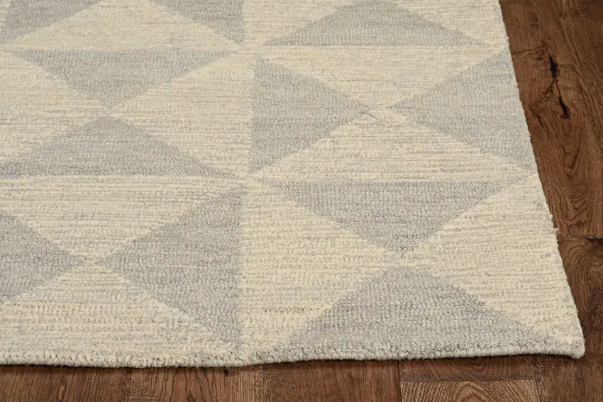 8' Ivory Wool Handmade Runner Rug Photo 6