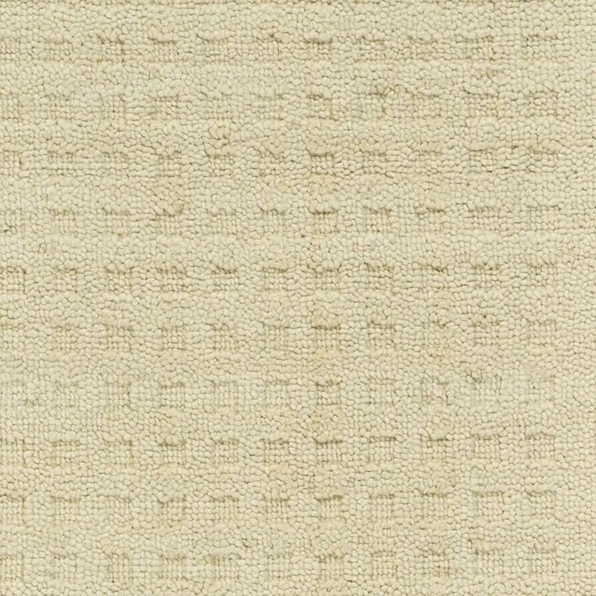 8' Ivory Wool Runner Rug Photo 3