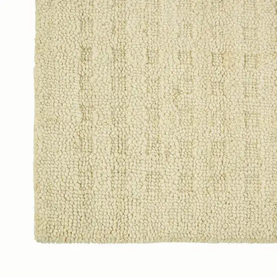 8' Ivory Wool Runner Rug Photo 7