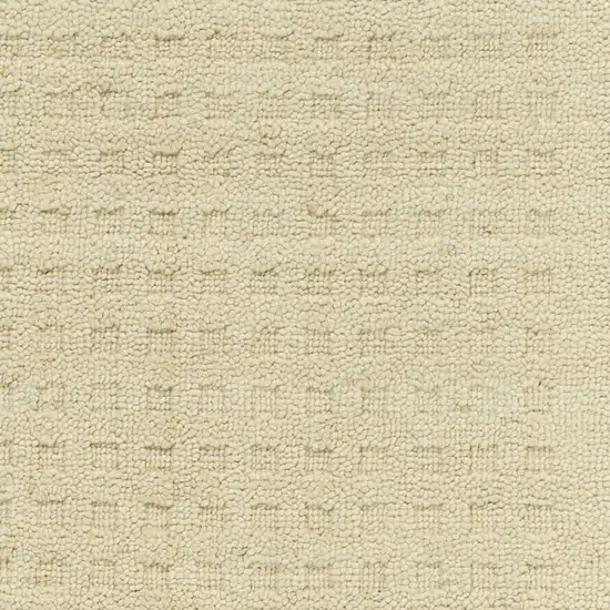 8' Ivory Wool Runner Rug Photo 5