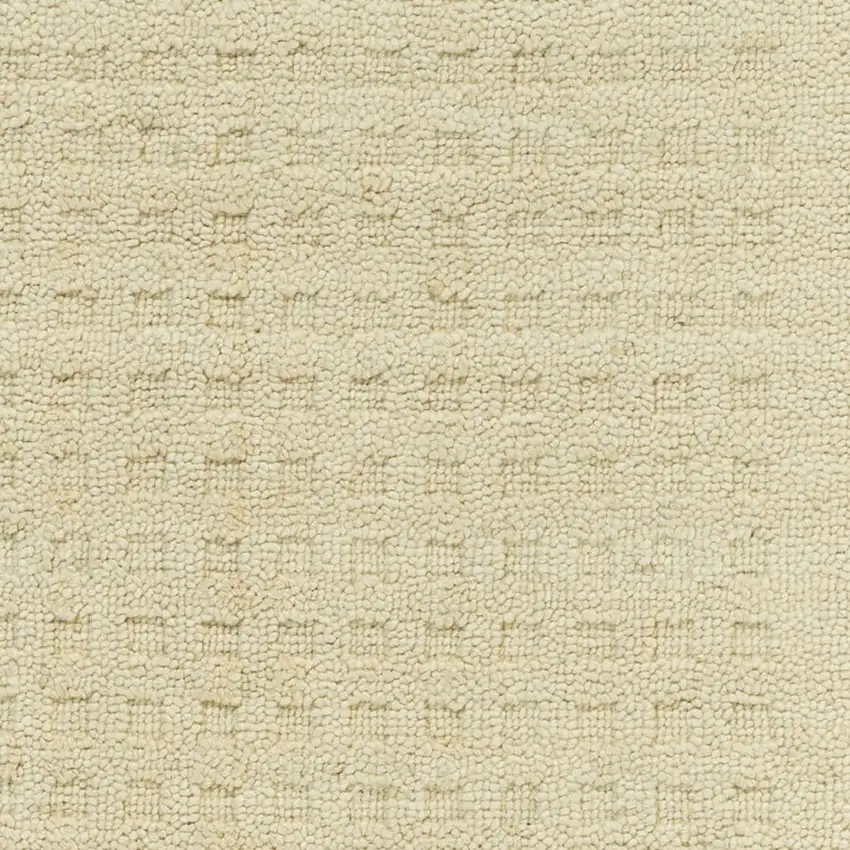 8' Ivory Wool Runner Rug Photo 5