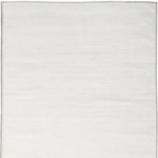 10' Ivory and Gray Abstract Washable Runner Rug Photo 4