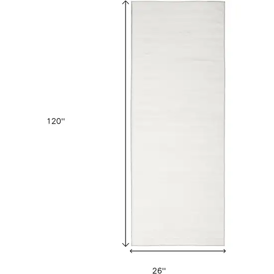 10' Ivory and Gray Abstract Washable Runner Rug Photo 3