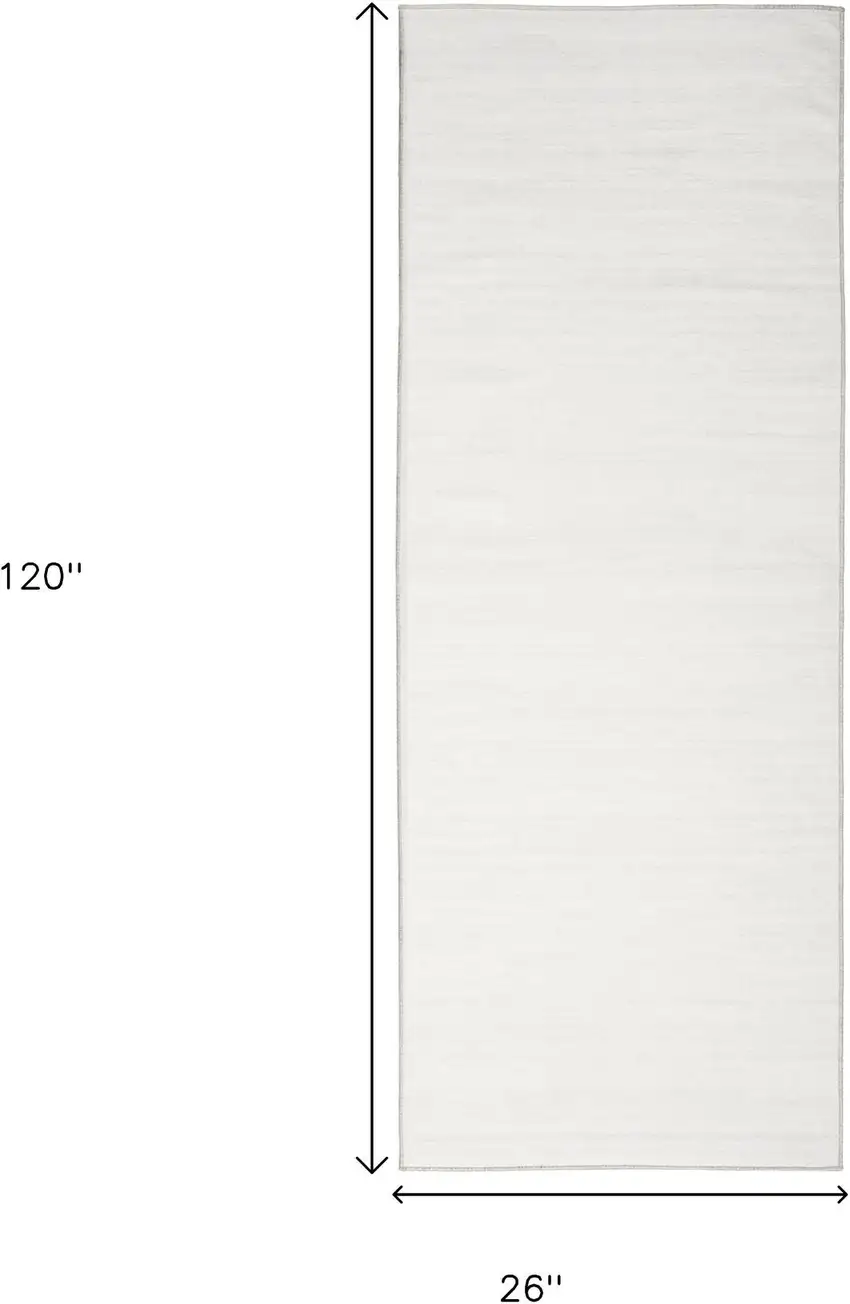 10' Ivory and Gray Abstract Washable Runner Rug Photo 3