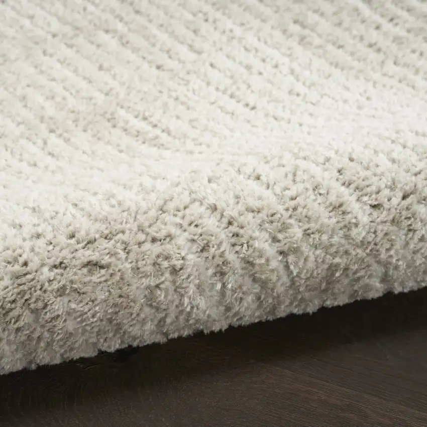 10' Ivory and Gray Geometric Runner Rug Photo 7