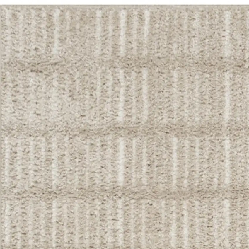 10' Ivory and Gray Geometric Runner Rug Photo 3