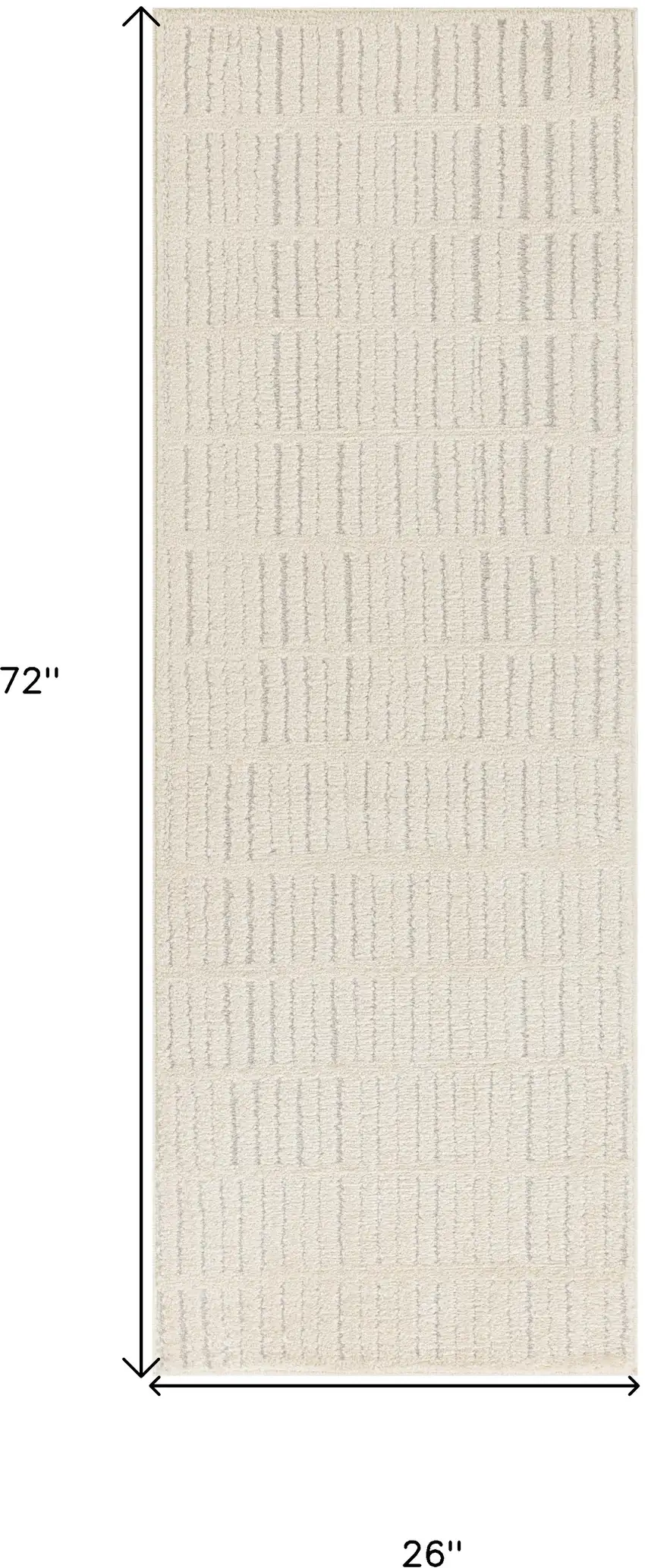 6' Ivory and Gray Geometric Runner Rug Photo 3