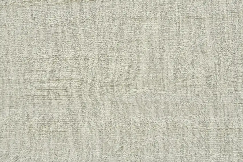 8' Ivory and Silver Chevron Hand Woven Runner Rug Photo 5